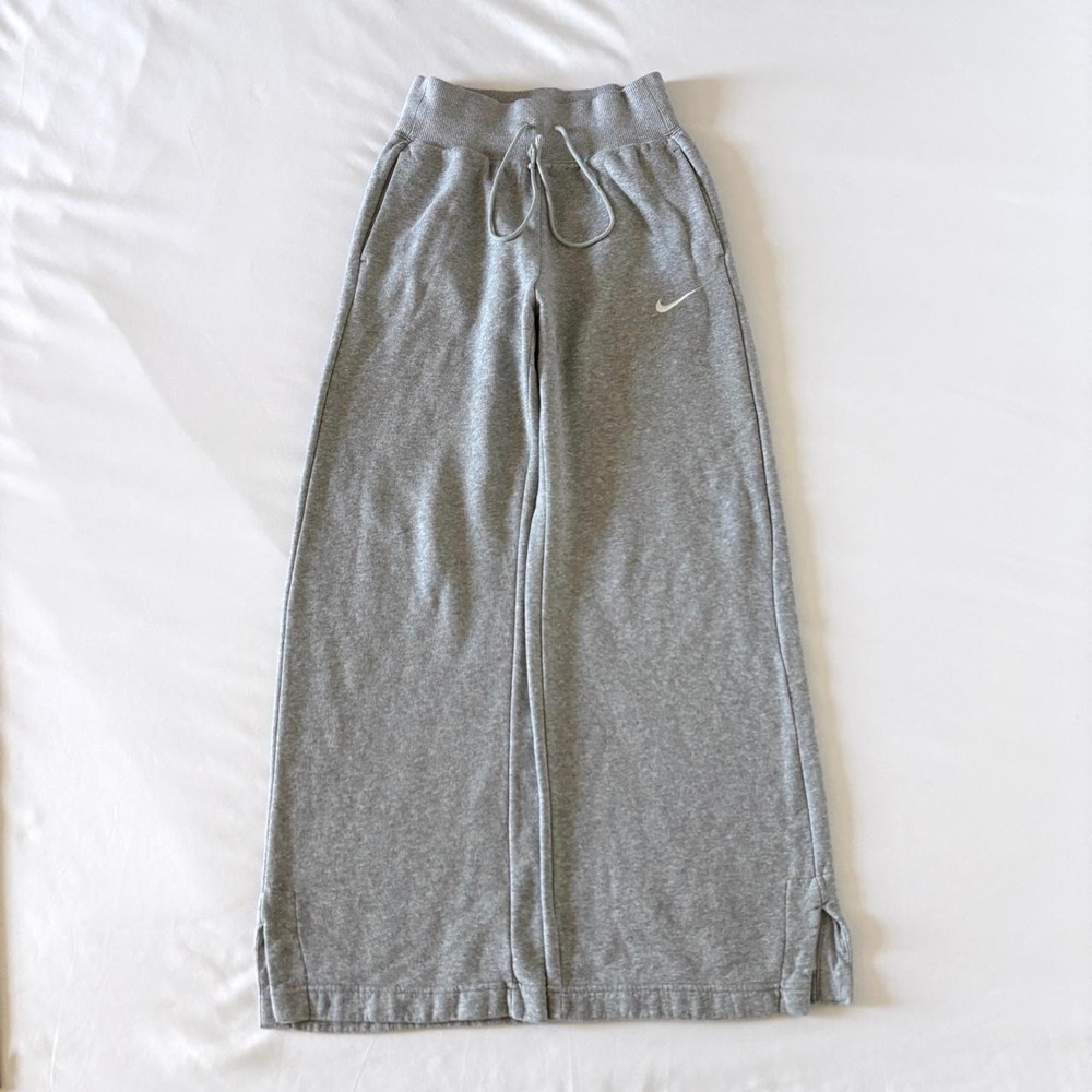 Nike Wide Leg Sweatpants Women XS Grey Baggy Y2K Streetwear